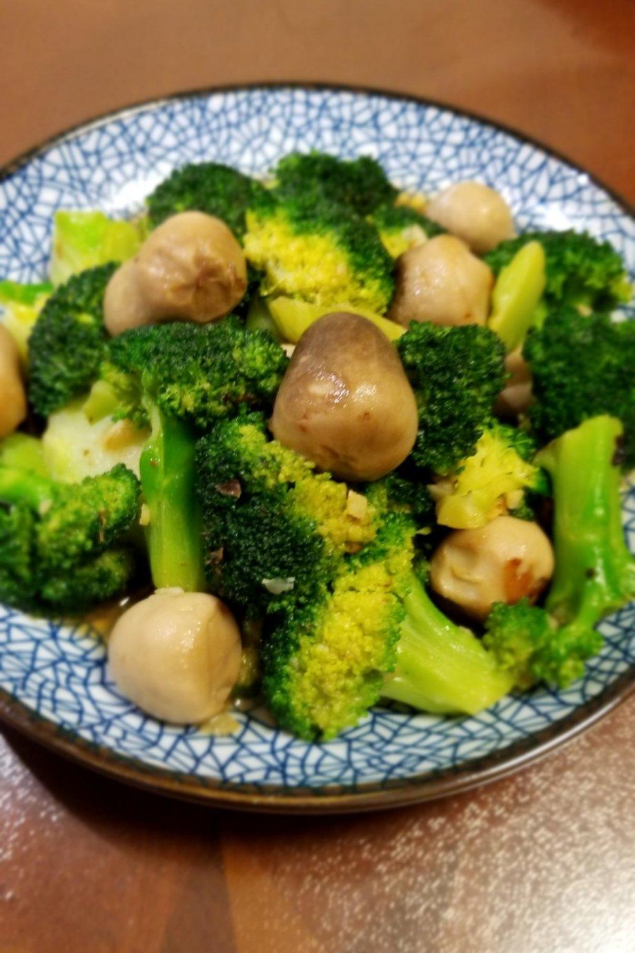 雪雪2121做的蘑菇西兰花