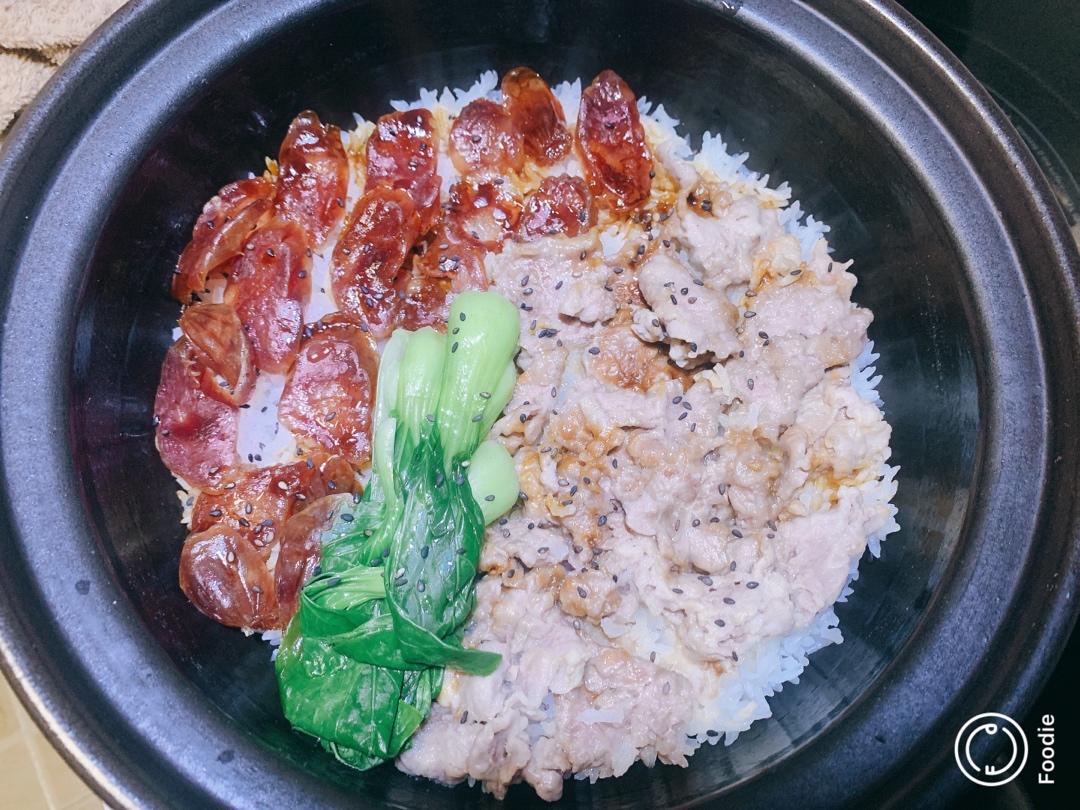 香喷喷的🍲腊肠煲仔饭（砂锅版）超简单神速