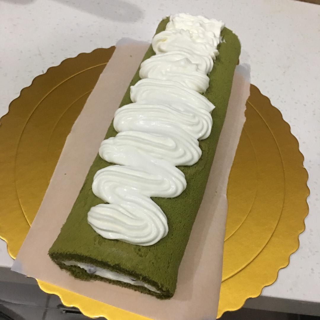抹茶蜜豆蛋糕卷