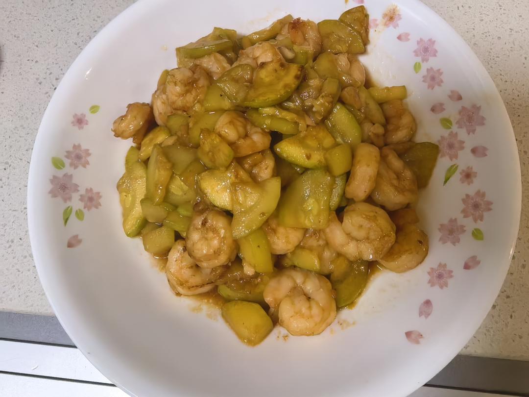 西葫芦炒虾仁
