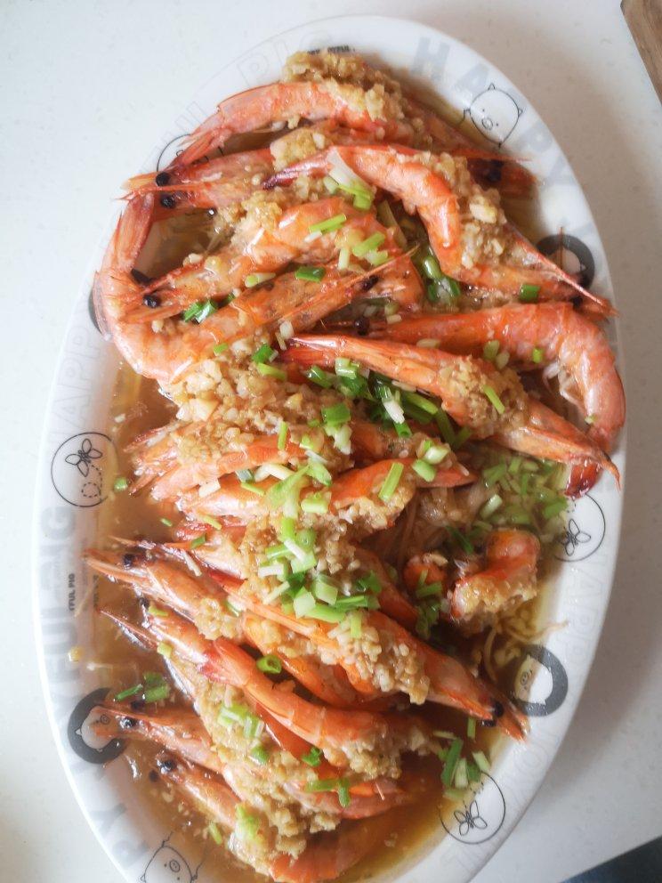 0失败的蒜茸酱粉丝蒸虾🦐🦐🦐（蒜茸酱衍生菜谱）