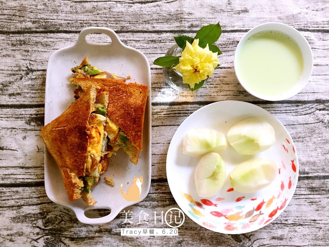 牛油果早餐三明治 Avocado Breakfast Toasted Sandwich
