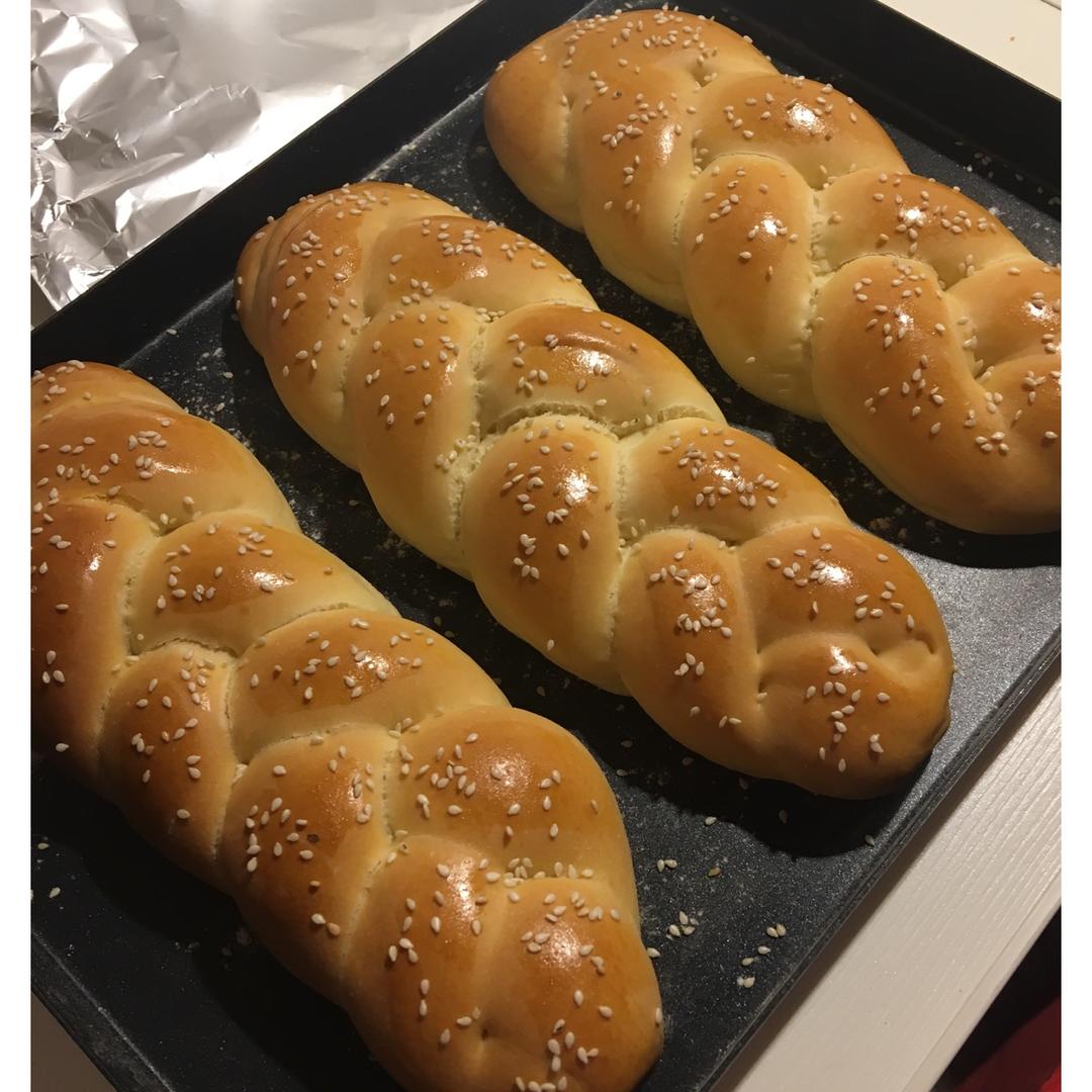 酸奶辫子面包（一次发酵）