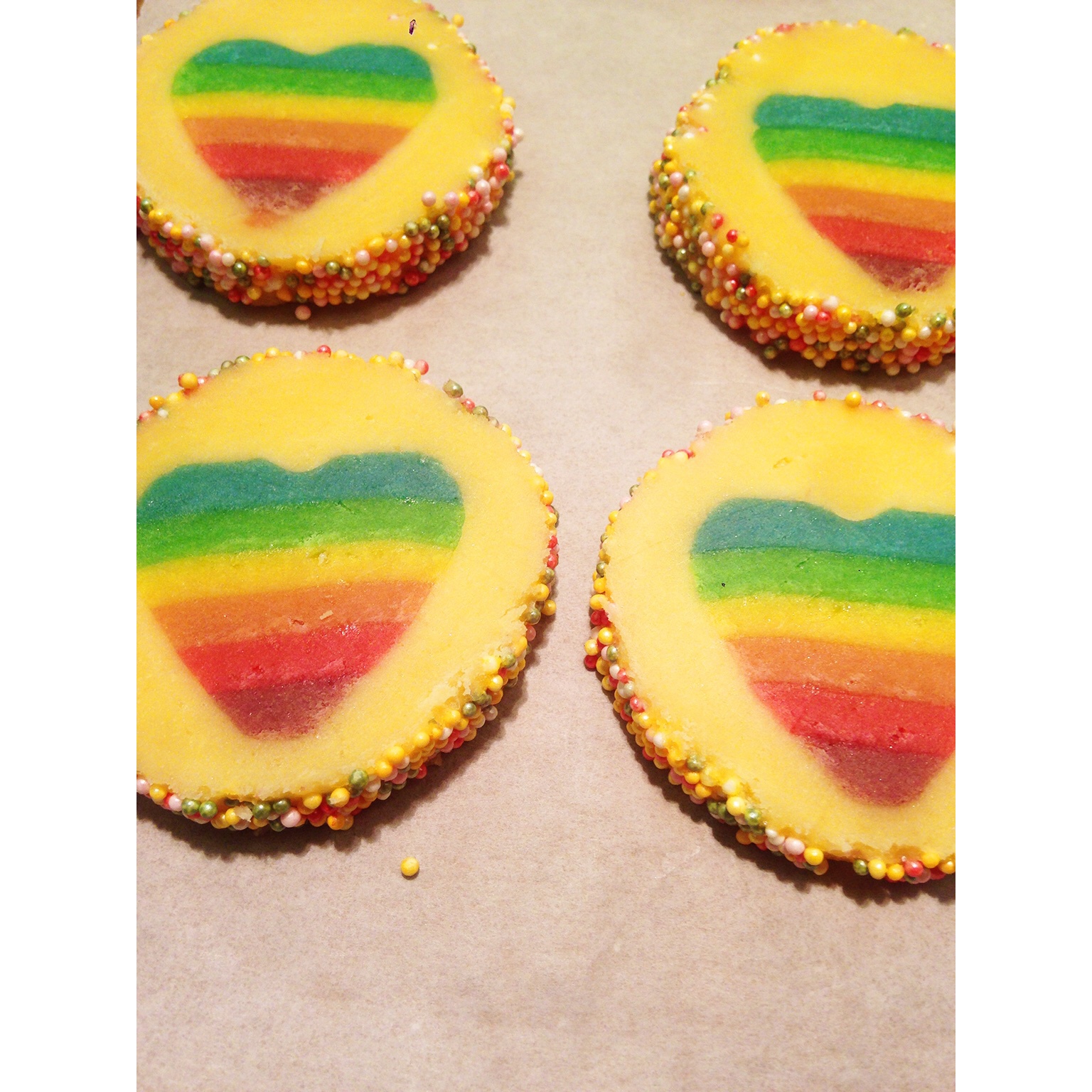 绝对惊呆所有人的彩虹心曲奇（26张超详细图步骤绝对良心）