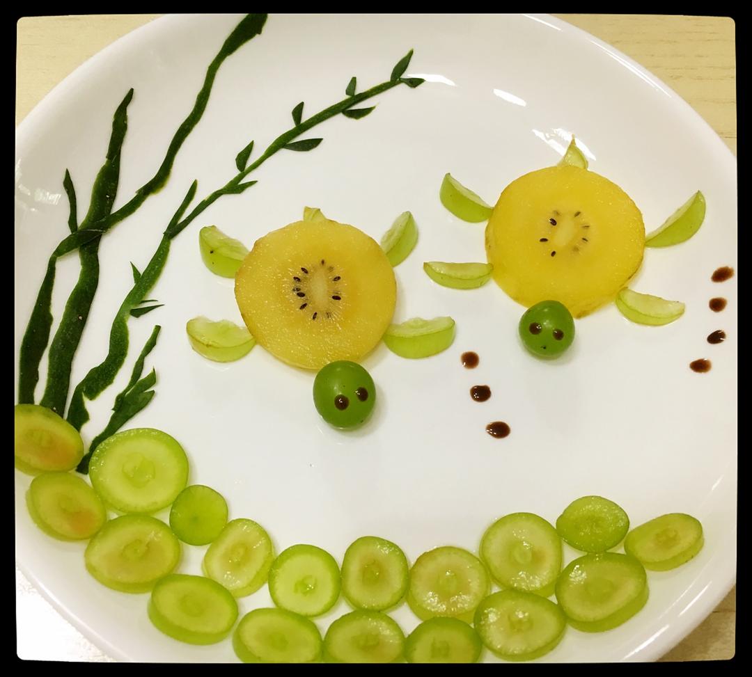 悠长假期joeone做的教你轻松制作超可爱的小乌龟水果摆盘