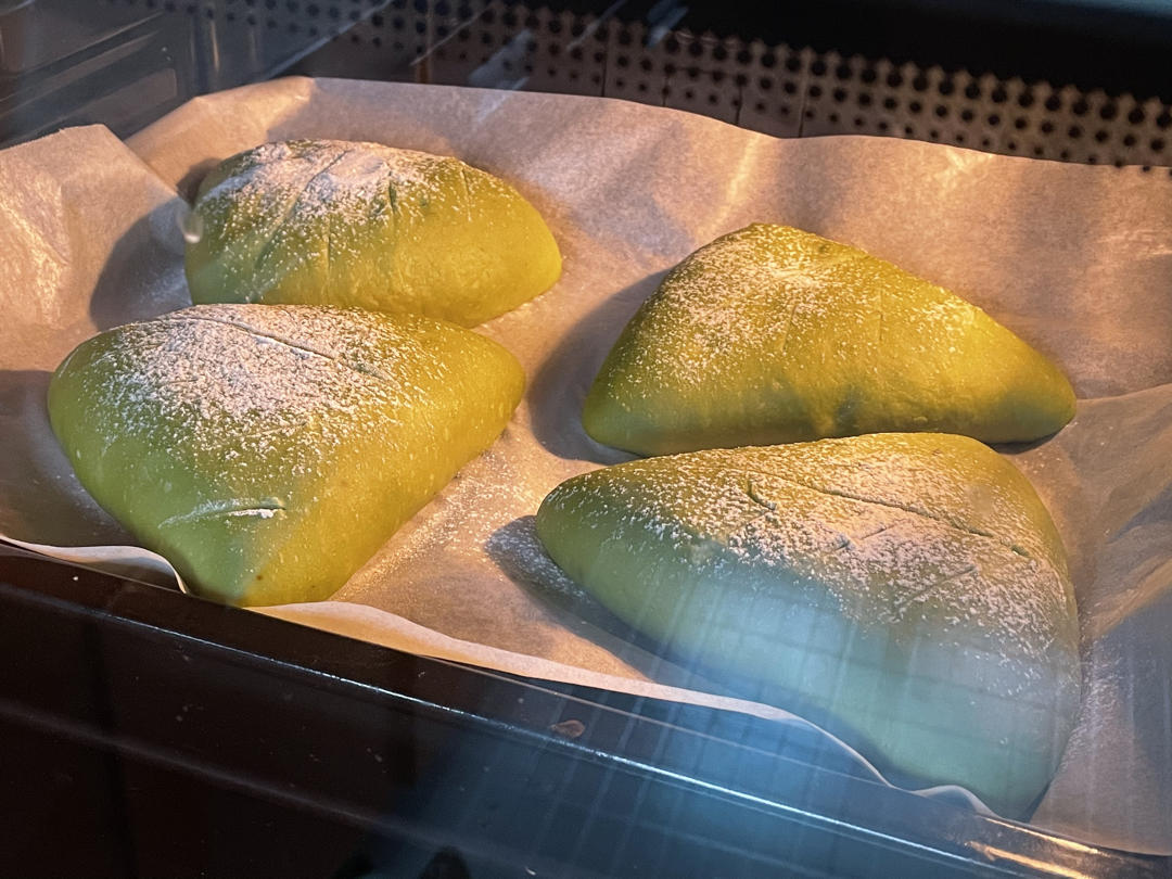 抹茶芋泥麻薯软欧包🍃夏日小清新