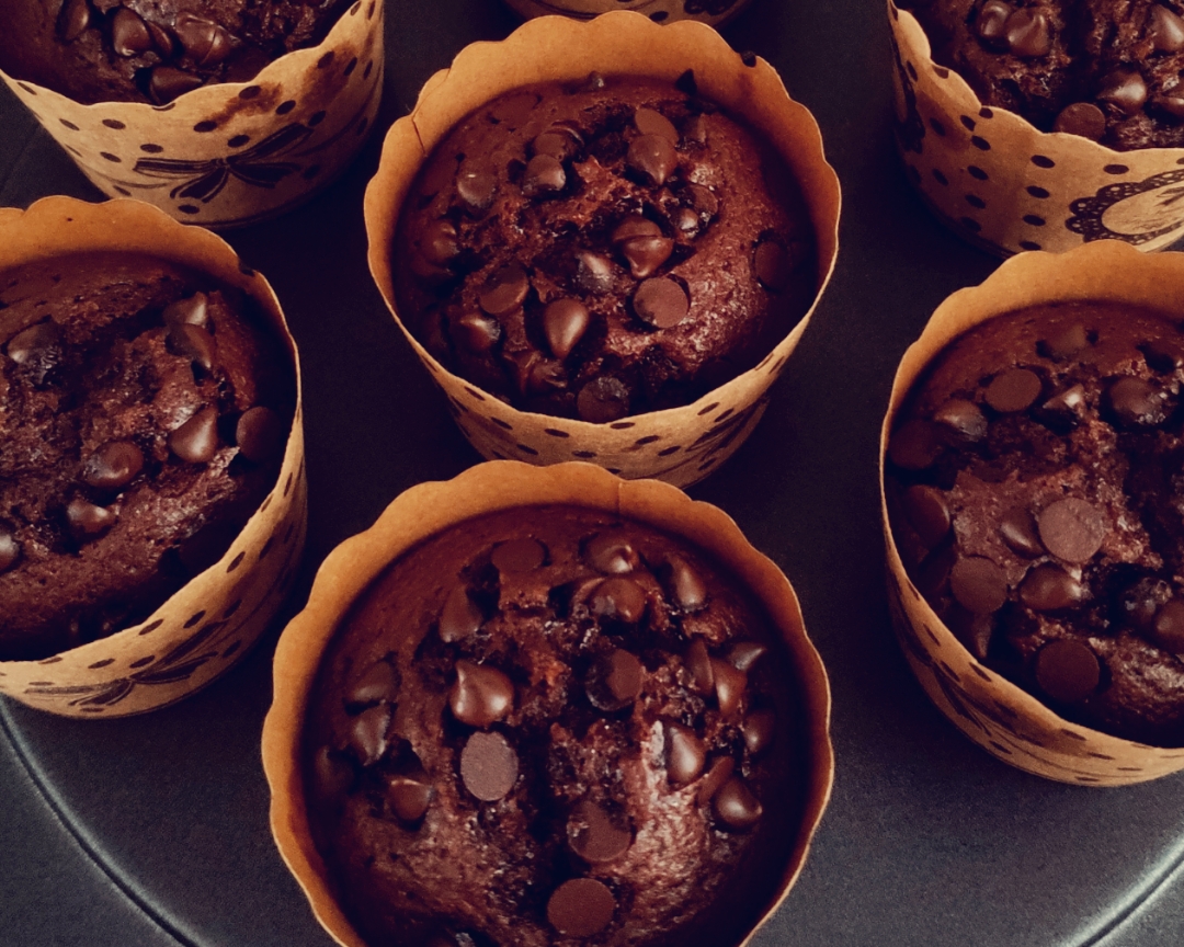 黑巧克力杯子蛋糕（自用）的做法