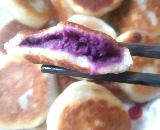 简单又好吃的香甜软糯🥰糯米紫薯饼