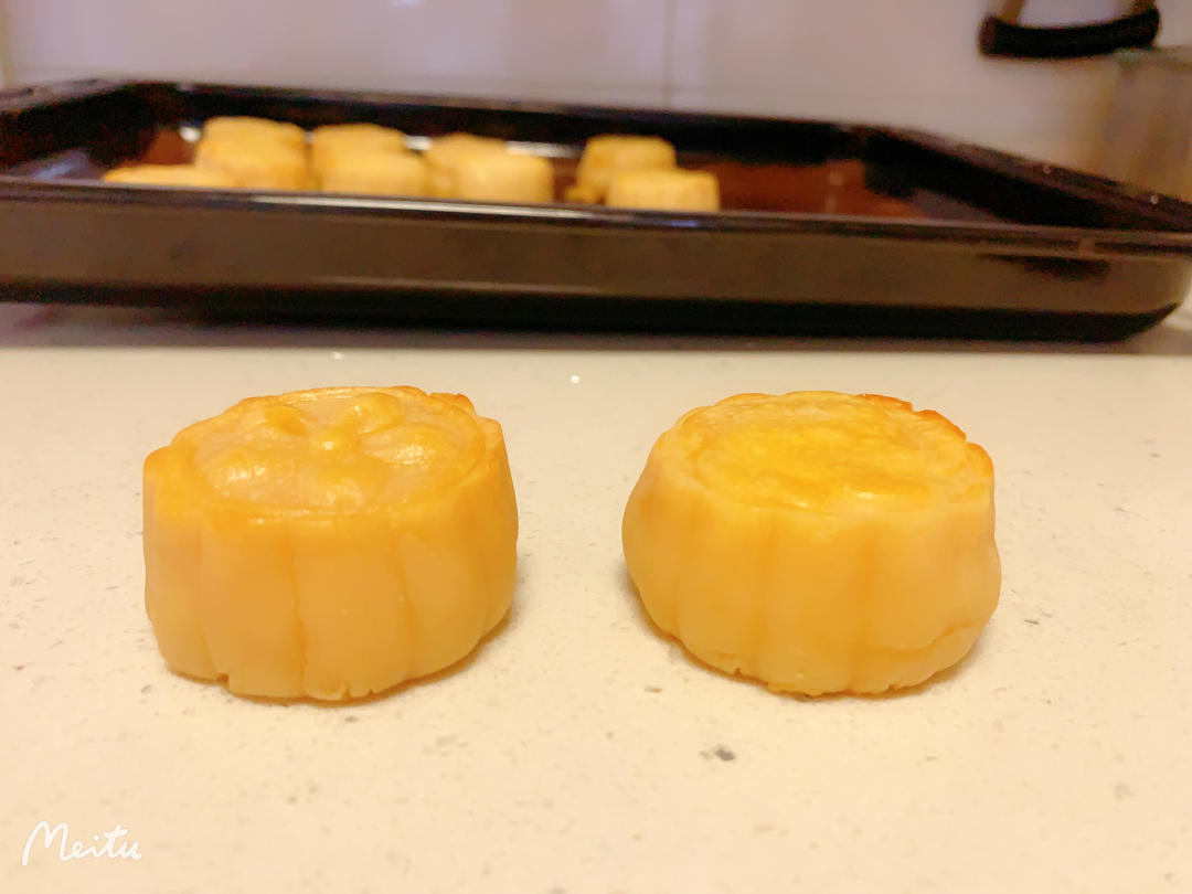 流心奶黄月饼（无吉士粉/转化糖浆版本）【曼食慢语】
