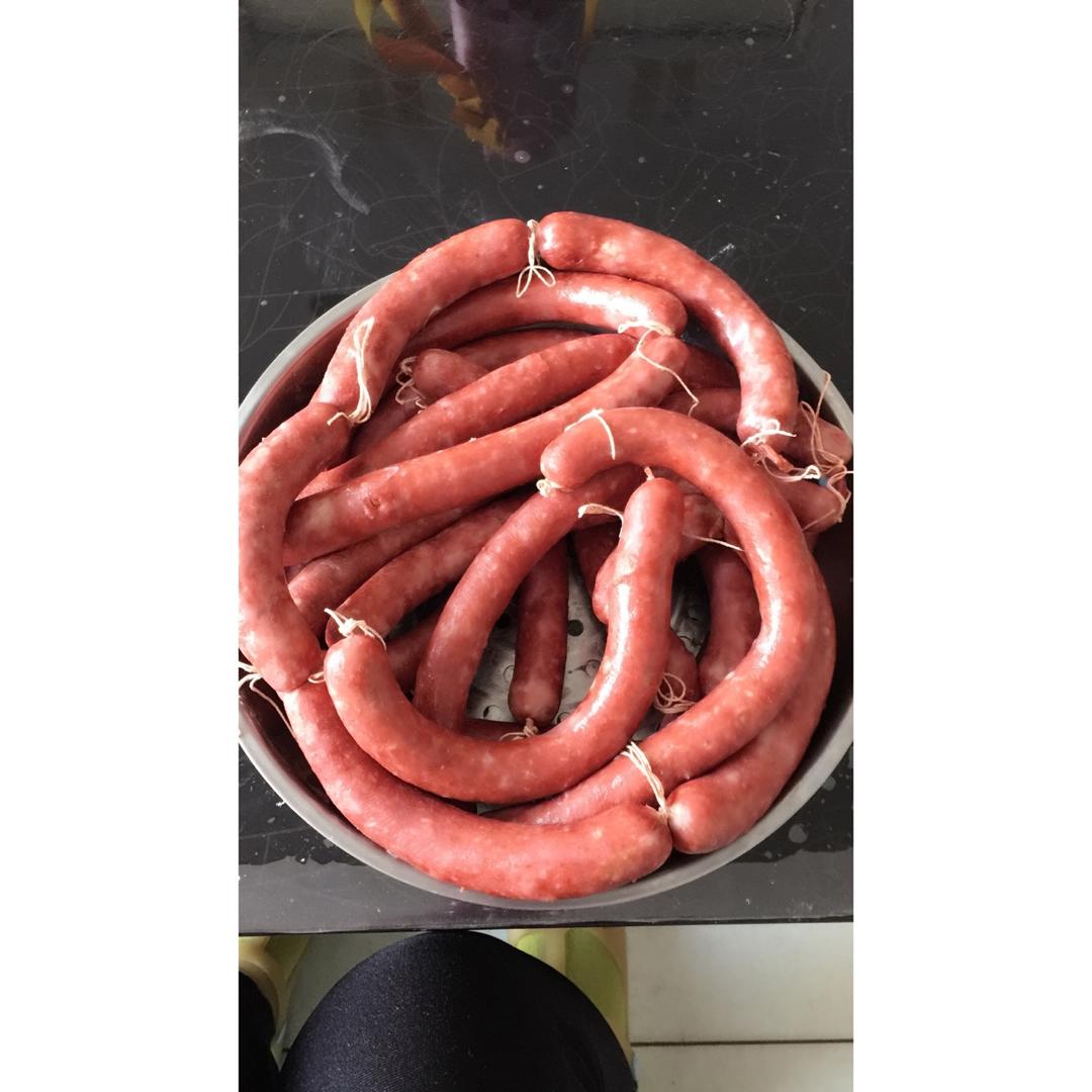 自制香肠 红肠 烤肠