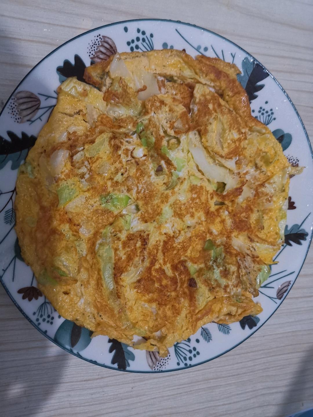 黄磊老师同款低卡营养包菜鸡蛋饼