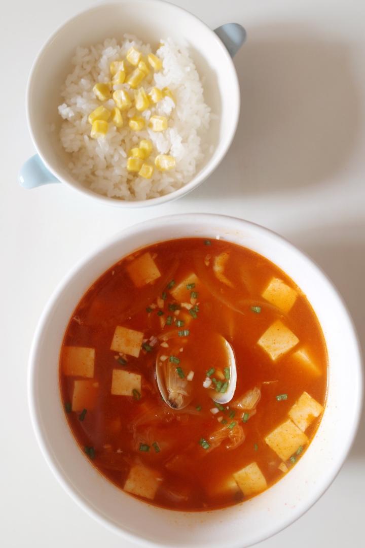 ✨快手一人食✨海鲜豆腐泡菜汤❗️