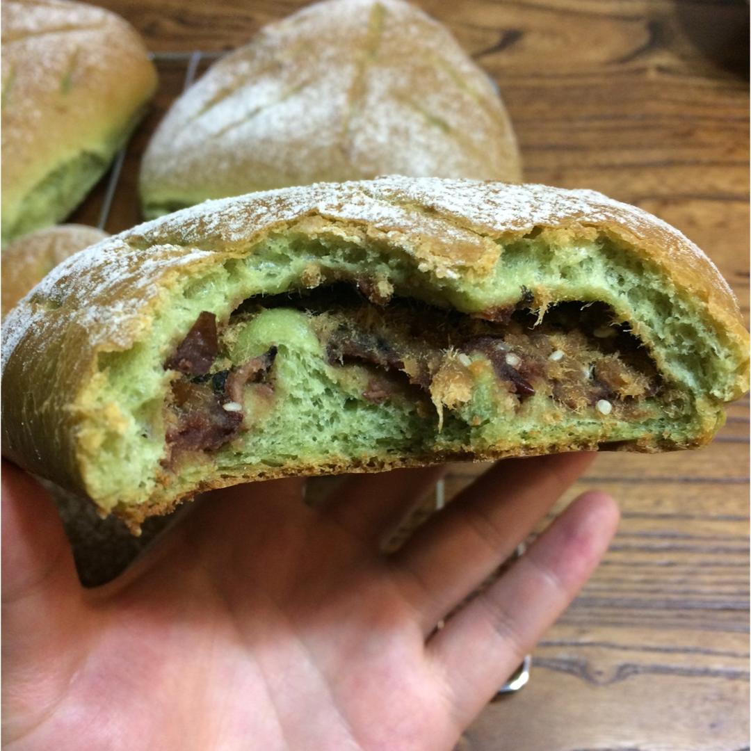 抹茶蜜豆乳酪软欧