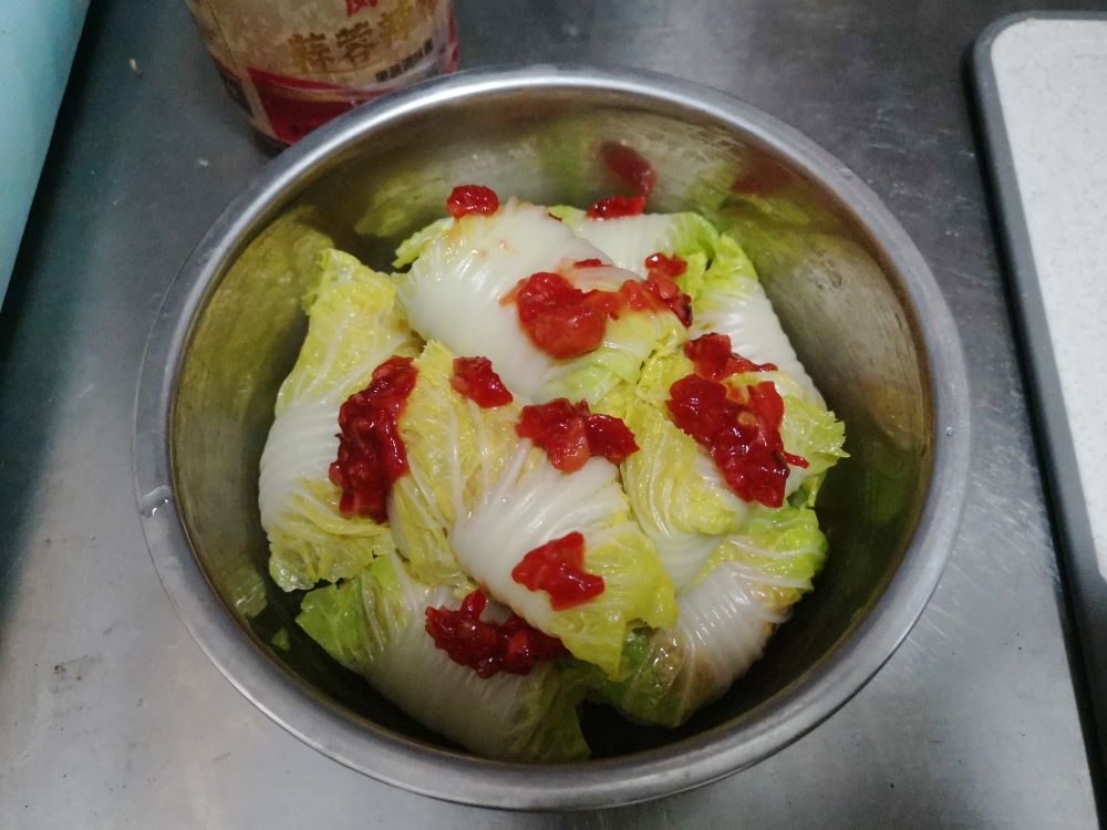 电饭盒版翡翠白玉卷就是蒸酿肉白菜卷的做法 步骤11