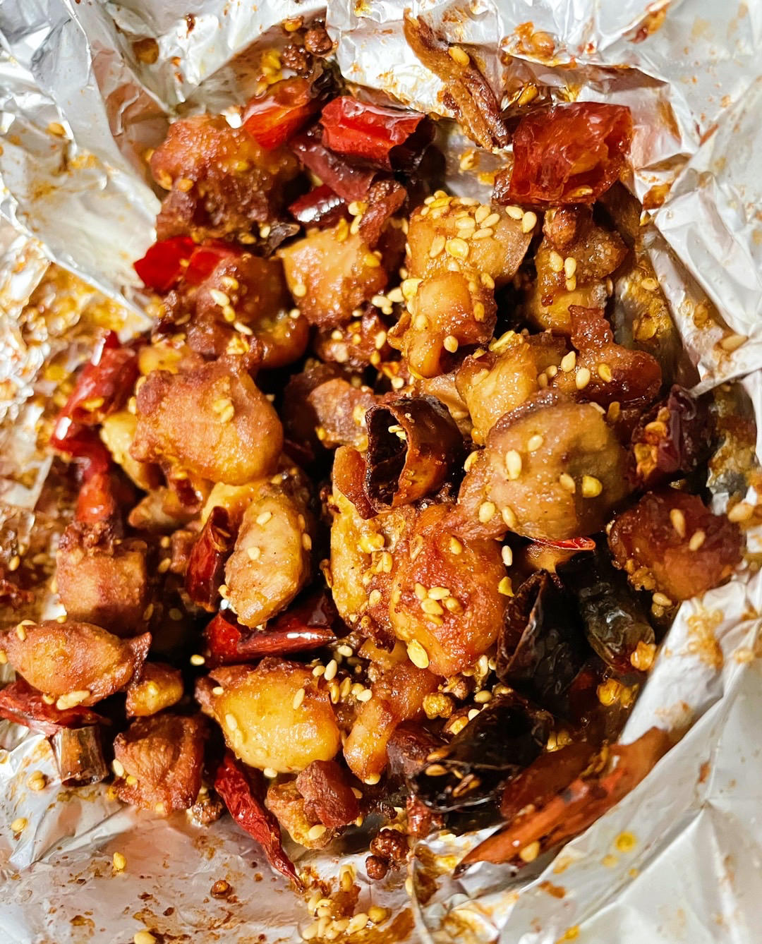 空气炸锅版的辣子鸡丁