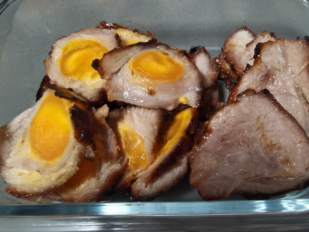 咸蛋叉烧肉（好吃得爆炸）