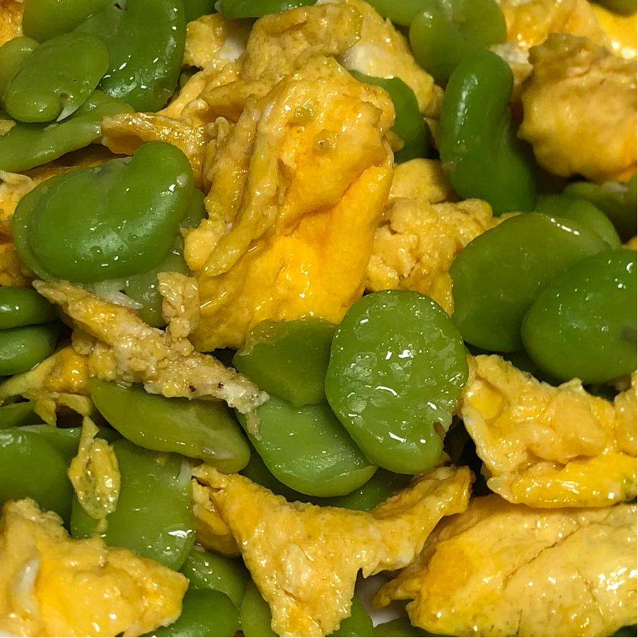 鲜蚕豆炒鸡蛋