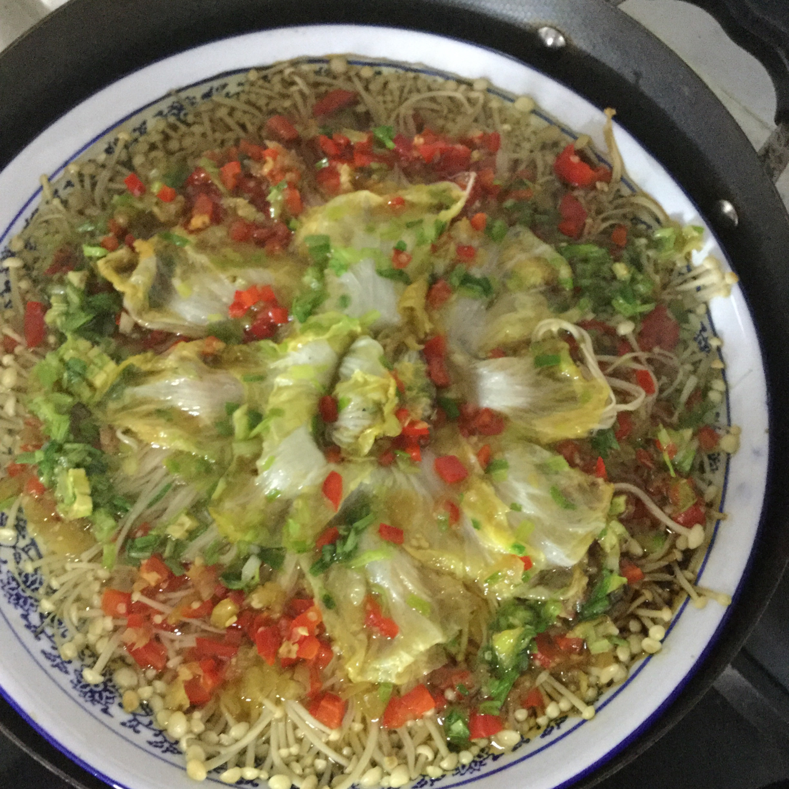 葱油蒸金针菇