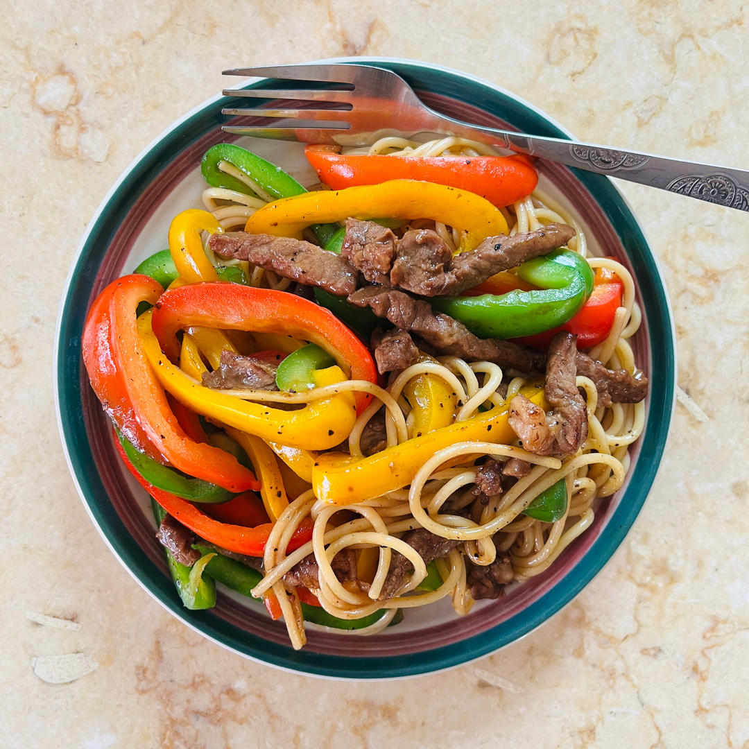 比餐厅好吃的黑椒牛柳意面🍝零失败简单教程