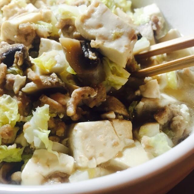 肉末蘑菇烧豆腐