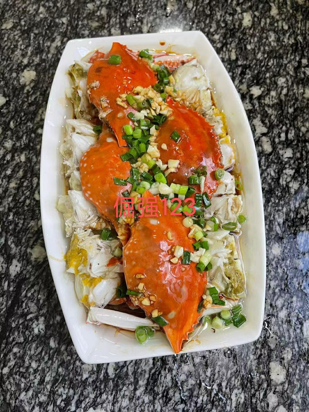 肉末蒸梭子蟹