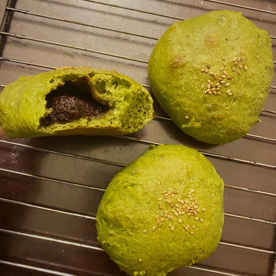 日式抹茶红豆饼