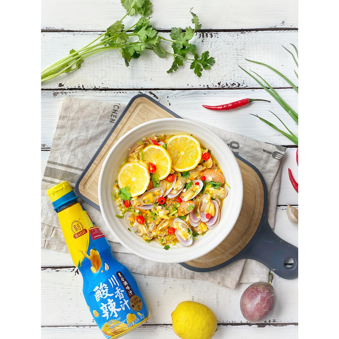 凉拌酸辣柠檬花甲｜鲜嫩爽口太好吃了