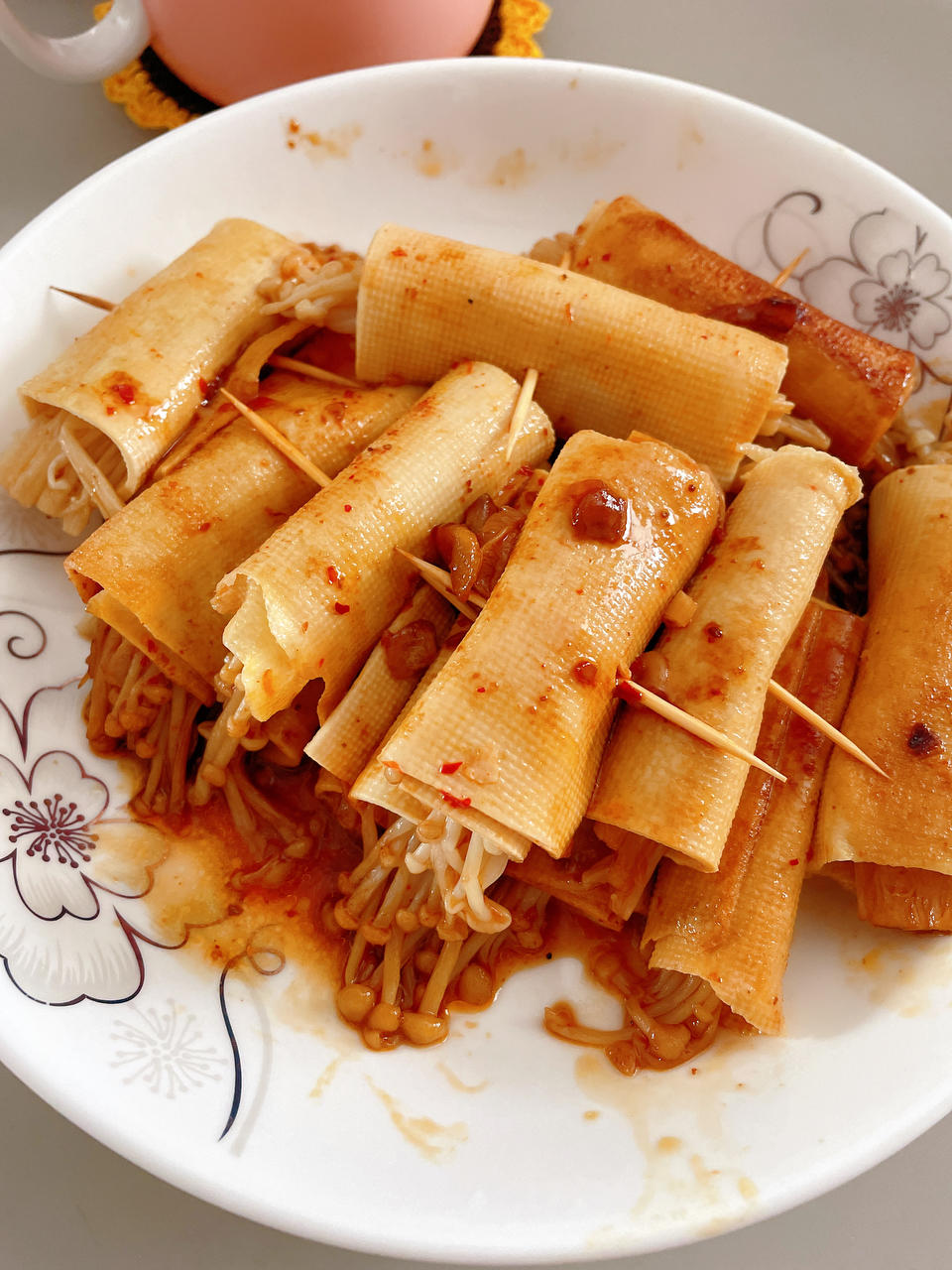 比肉还好吃的金针菇豆皮卷