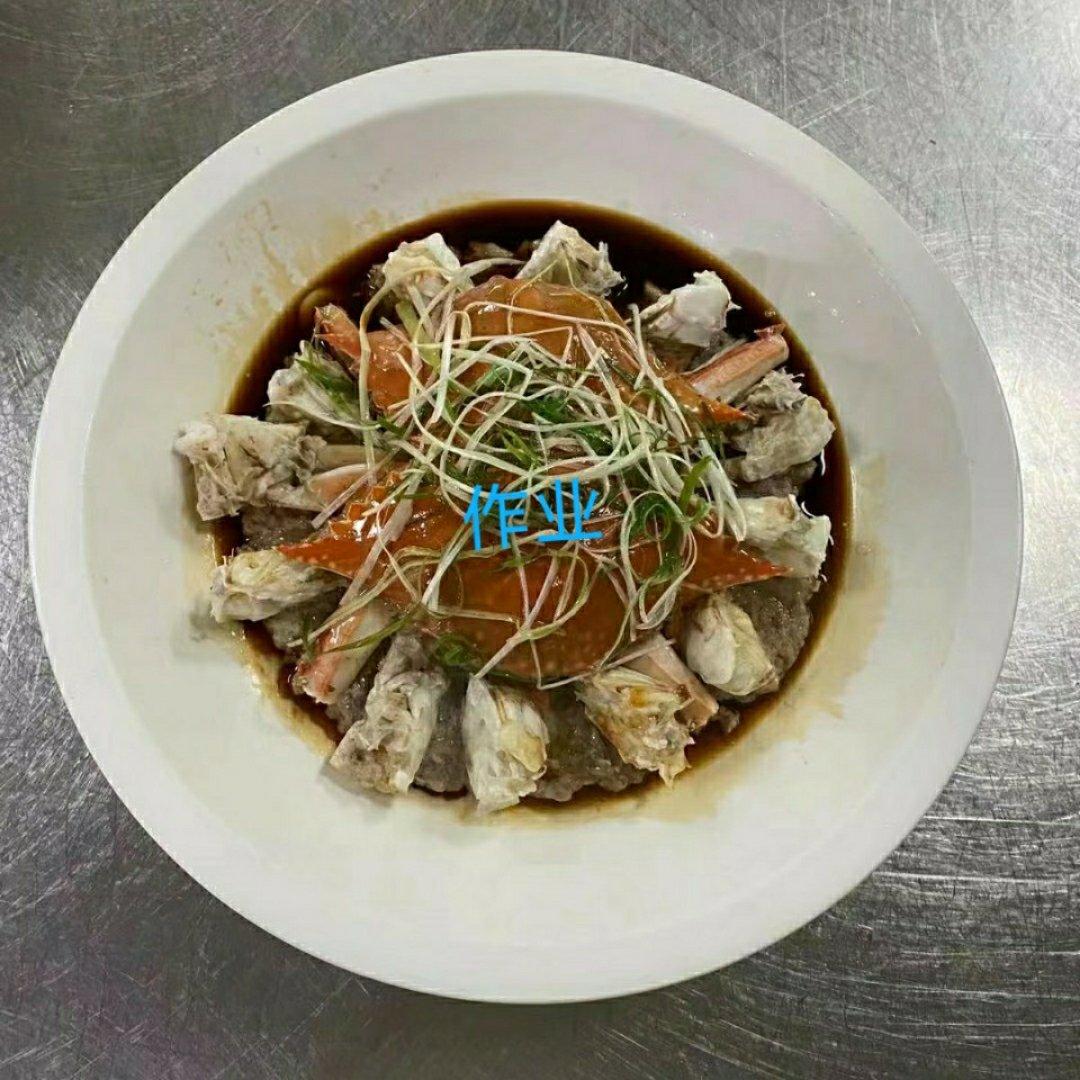 肉末蒸梭子蟹