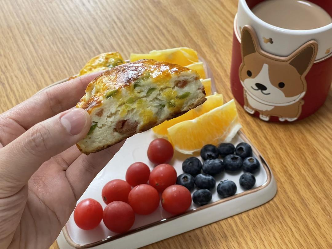 蚕豆德式香肠司康