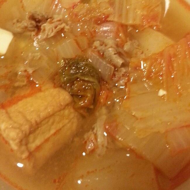 韓式泡菜豬肉豆腐湯飯的做法