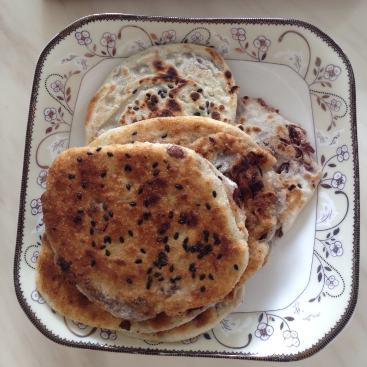 平底锅版红豆饼