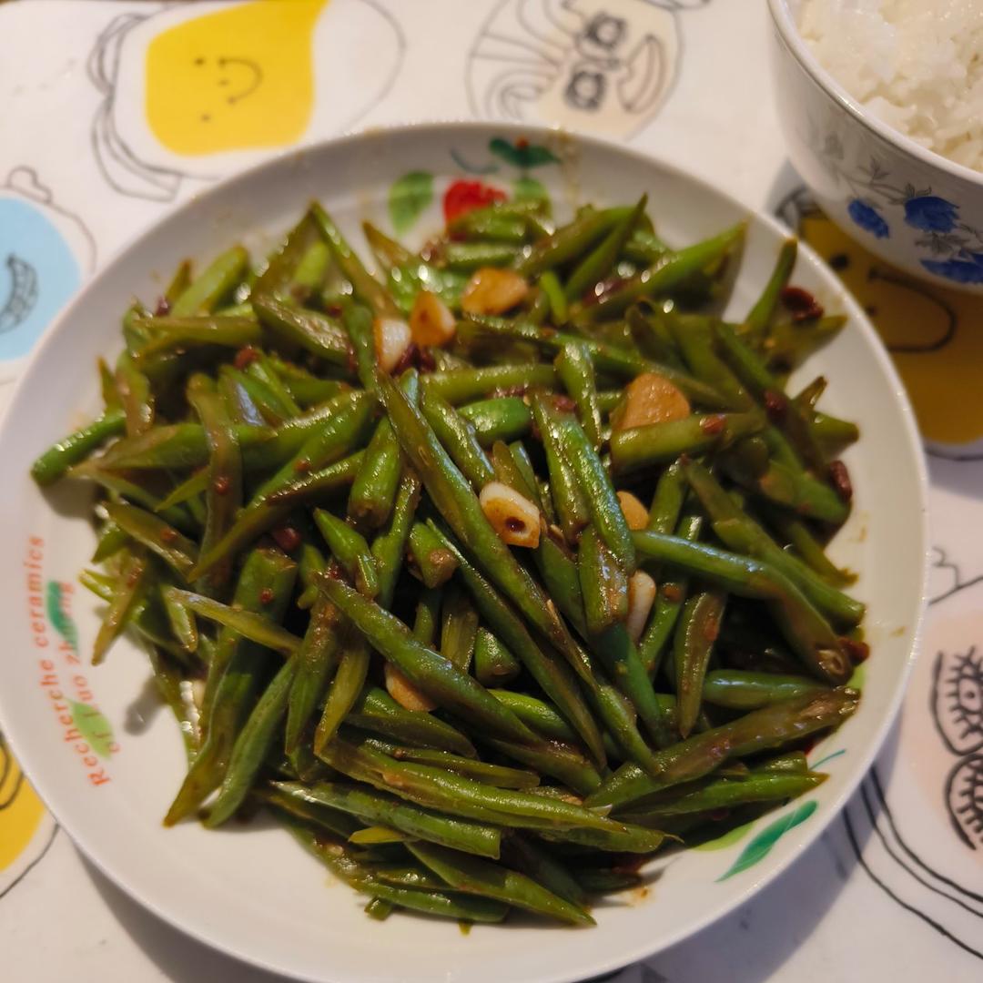 比肉好吃百倍无敌下饭素炒豆角丝