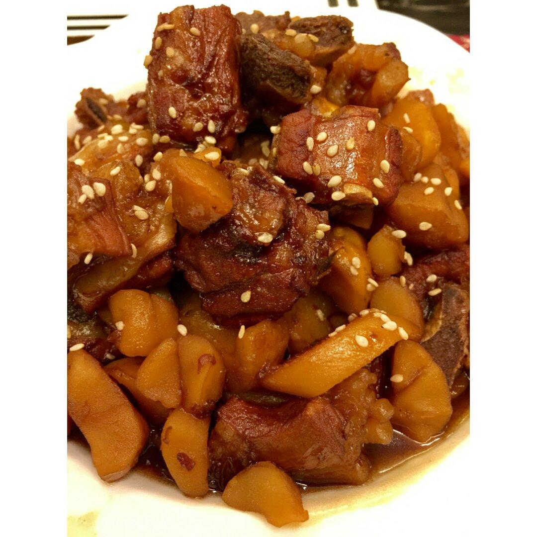 板栗烧排骨