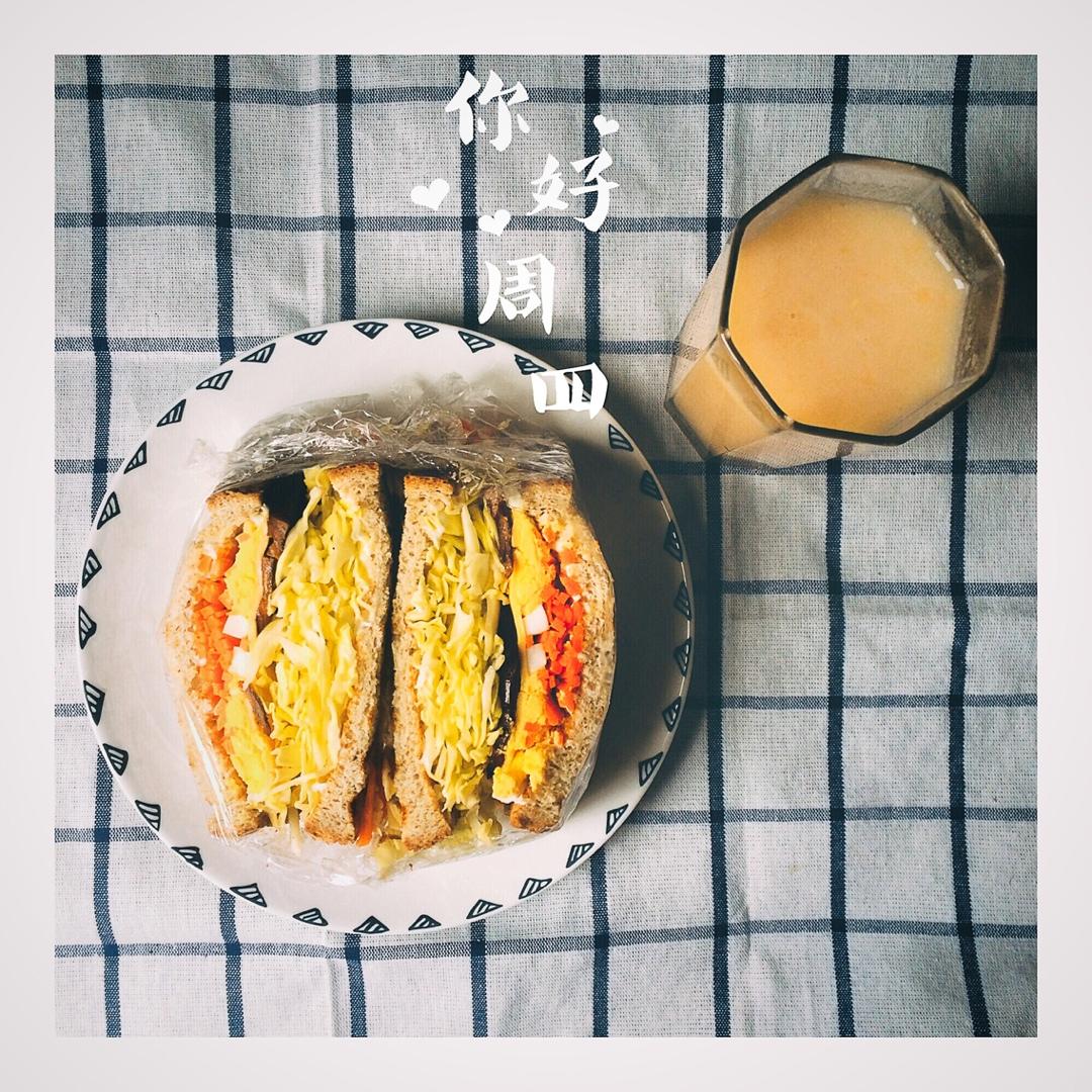 如何做超厚的沼三明治~详细tip！牛油果鸡蛋午餐肉三明治~