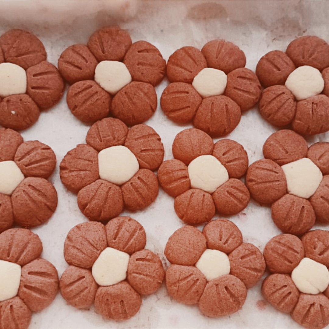 送你一朵小红花 🌺免模具｜零难度花朵饼干