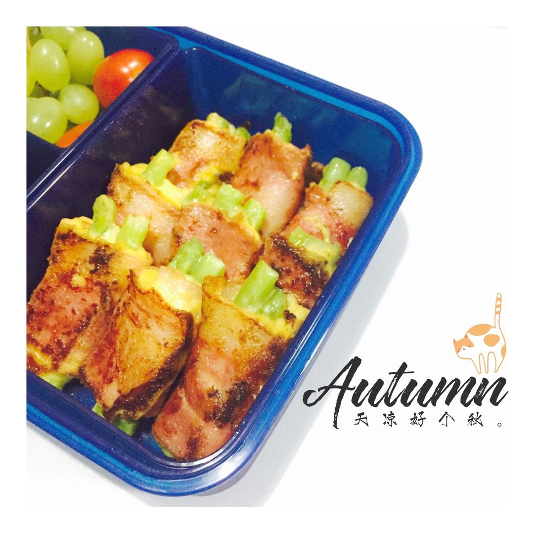 芝士培根芦笋卷