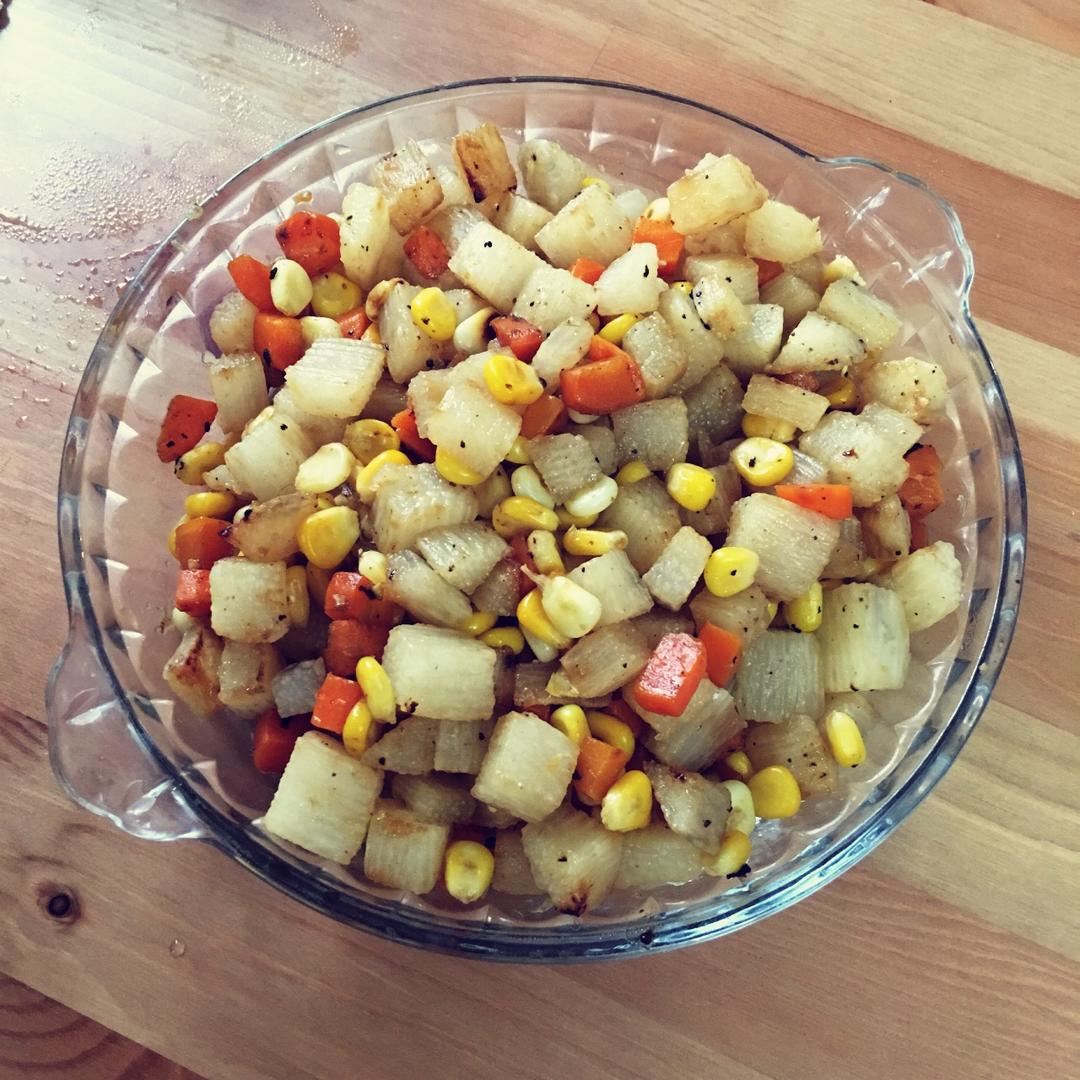 宁致远大妞做的小炒玉米山药丁