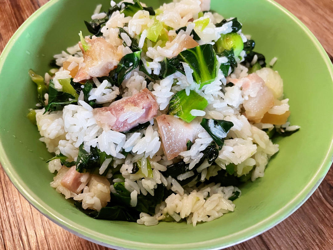 超简单又好吃的咸肉豌豆饭