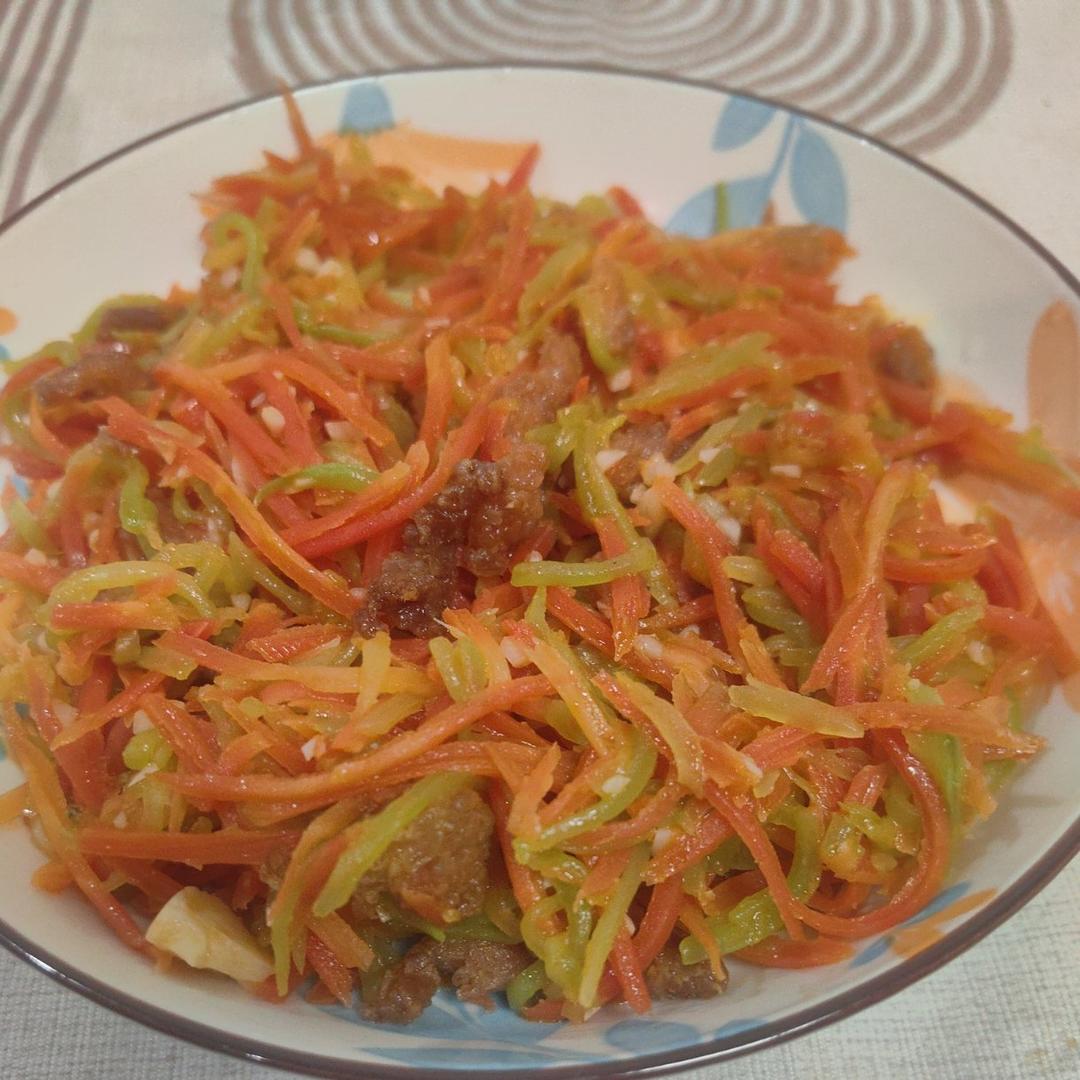 莴笋胡萝卜肉丝