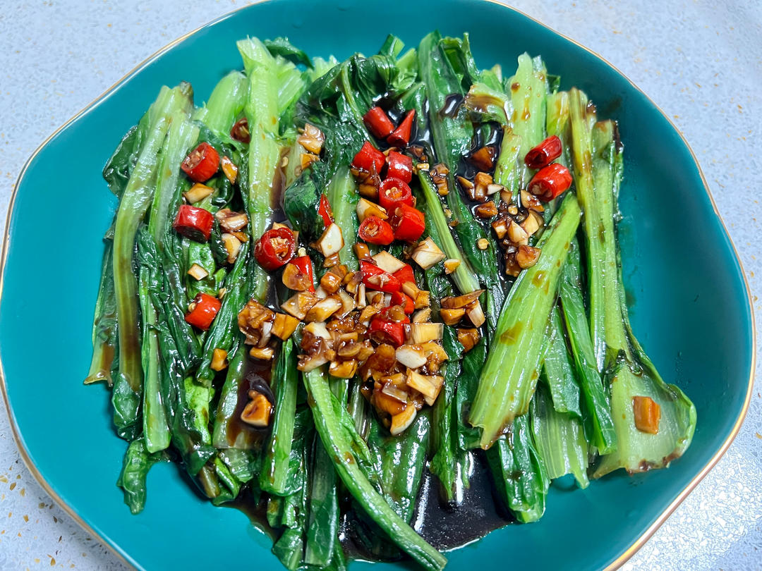 白灼油麦菜——晚间减肥餐