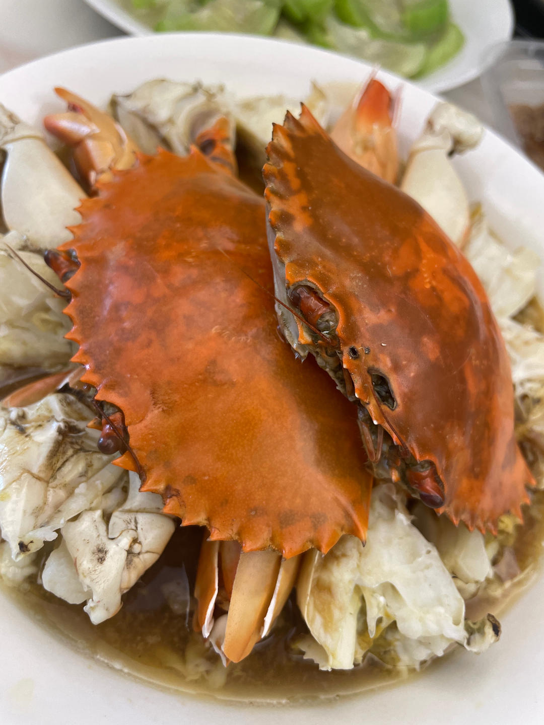 肉末蒸梭子蟹