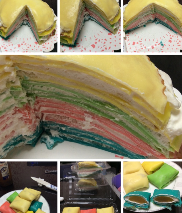 彩虹千层蛋糕 彩虹可丽饼(Mille Crepe Cake)