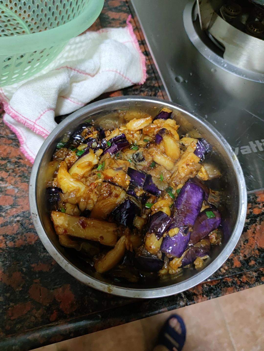 红烧肉沫茄子