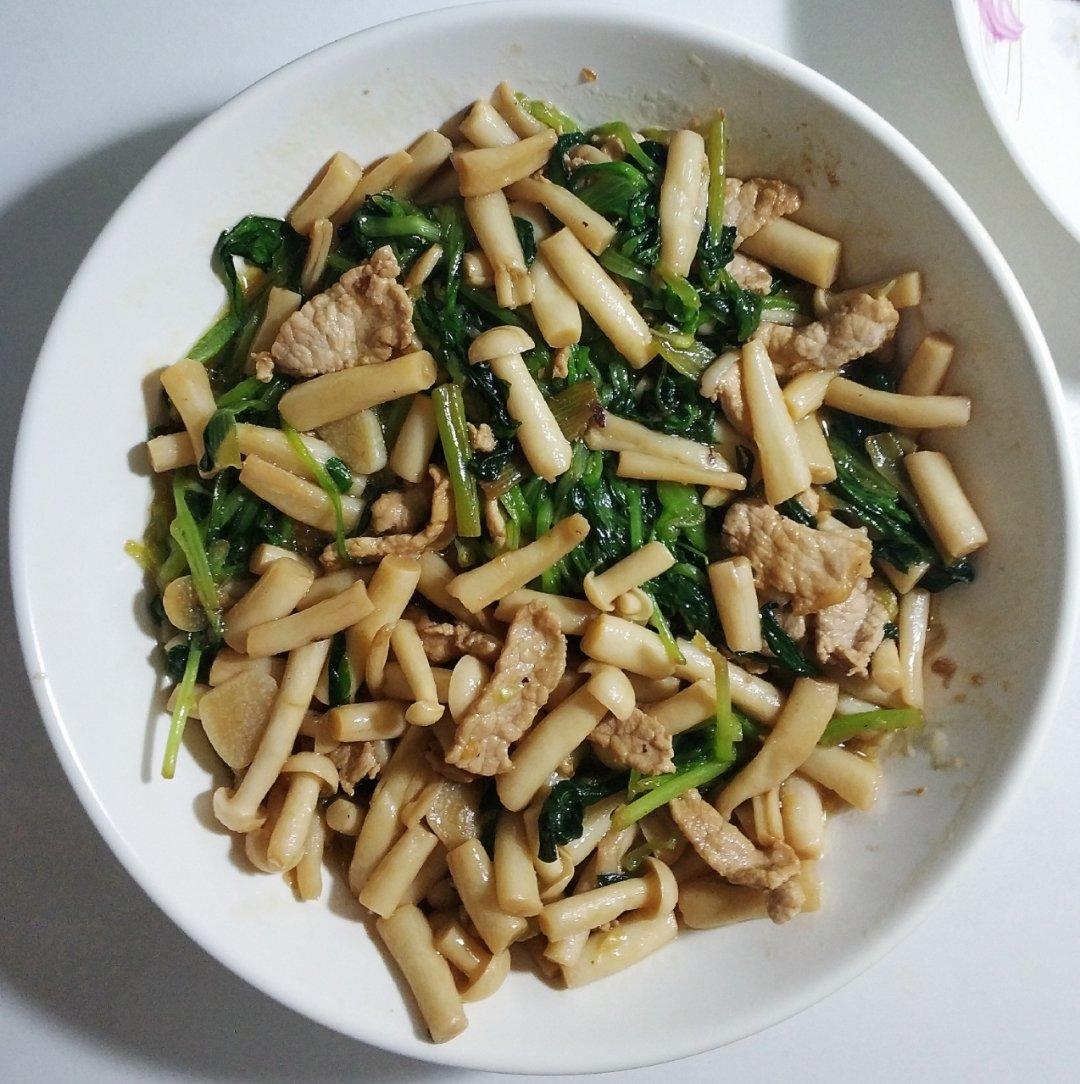 【干炸蘑菇】【鸡毛菜炒平菇】想吃肉又怕长肉，这个可以有！