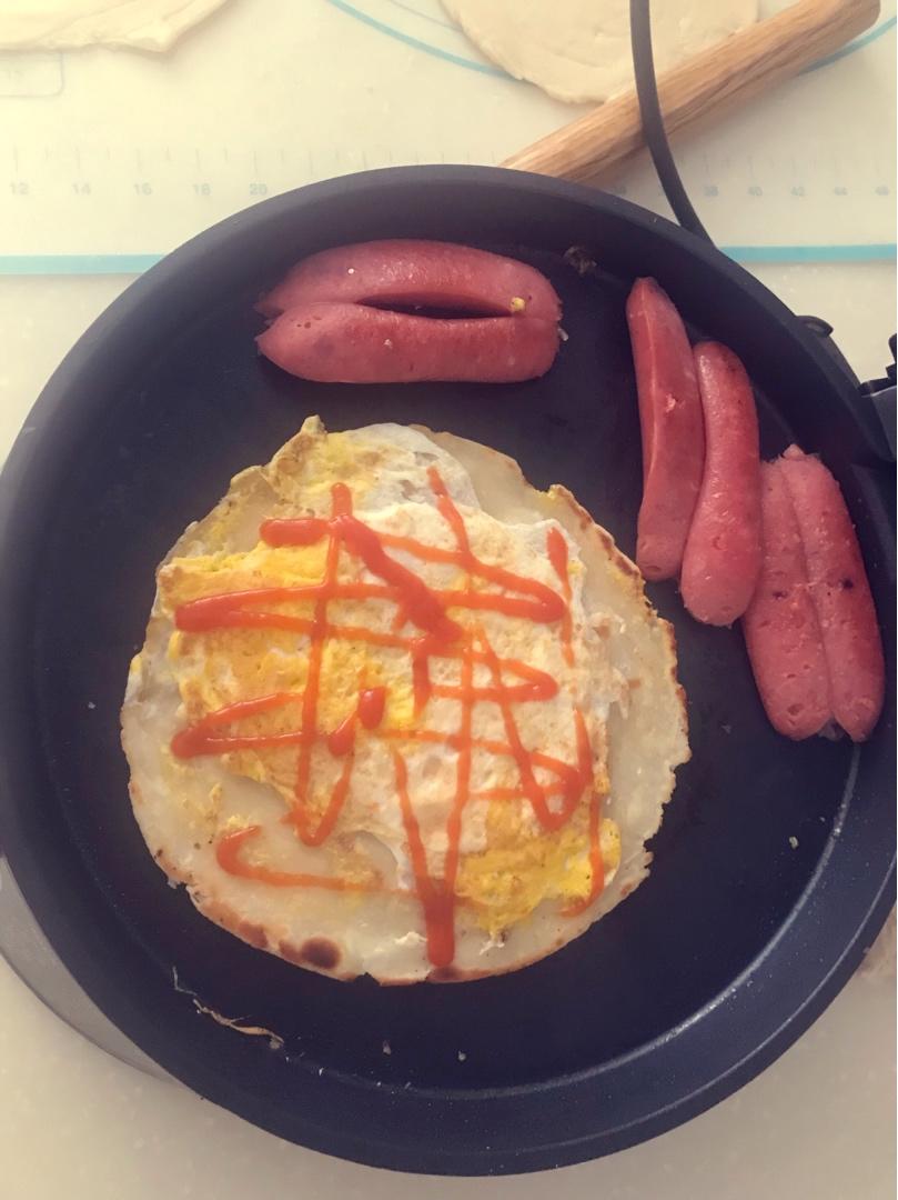 自制奶香手抓饼🌯