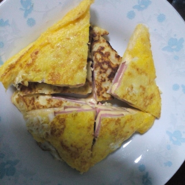 十分钟快手早餐【港式火腿西多士】