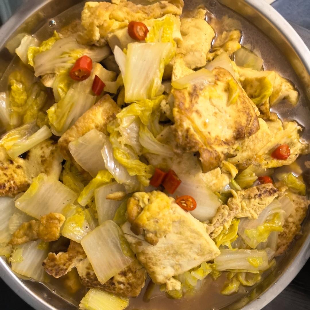 超级下饭的娃娃菜炖豆腐