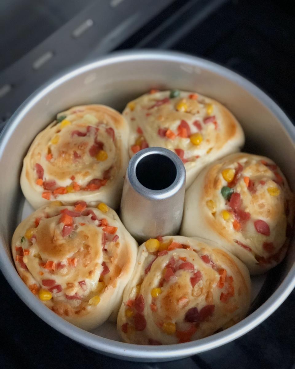 杂蔬火腿芝士卷
