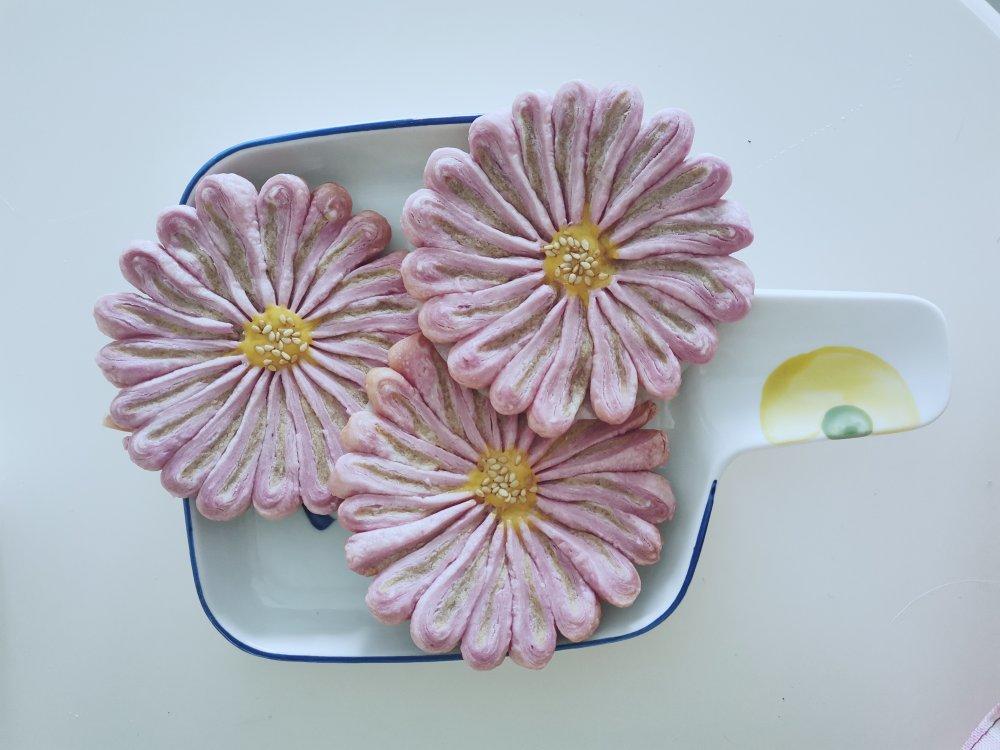小雏菊酥 菊花酥 敲美的中式酥饼（附奶香味十足的豆沙馅）
